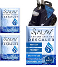 SALAV Garment Steamer Descaling Solution Decalcifier Packets for Mineral Deposits and Build-up Removal, Maintenance for Clothes, Works with all Garment Steamer Brands, Cleans Build Up, 3 packs by SALAV