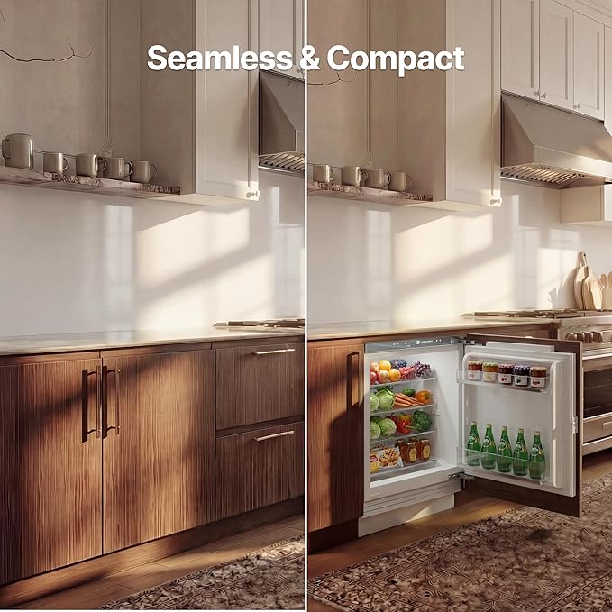 Ca'Lefort Undercounter Panel Ready Fridge,Built-in Full Freshness Panel-Ready Fridge, Perfect for Modern Kitchens, 3 Freezer Spaces, 4.77 cu.ft (Panel Not Included) - Image 7