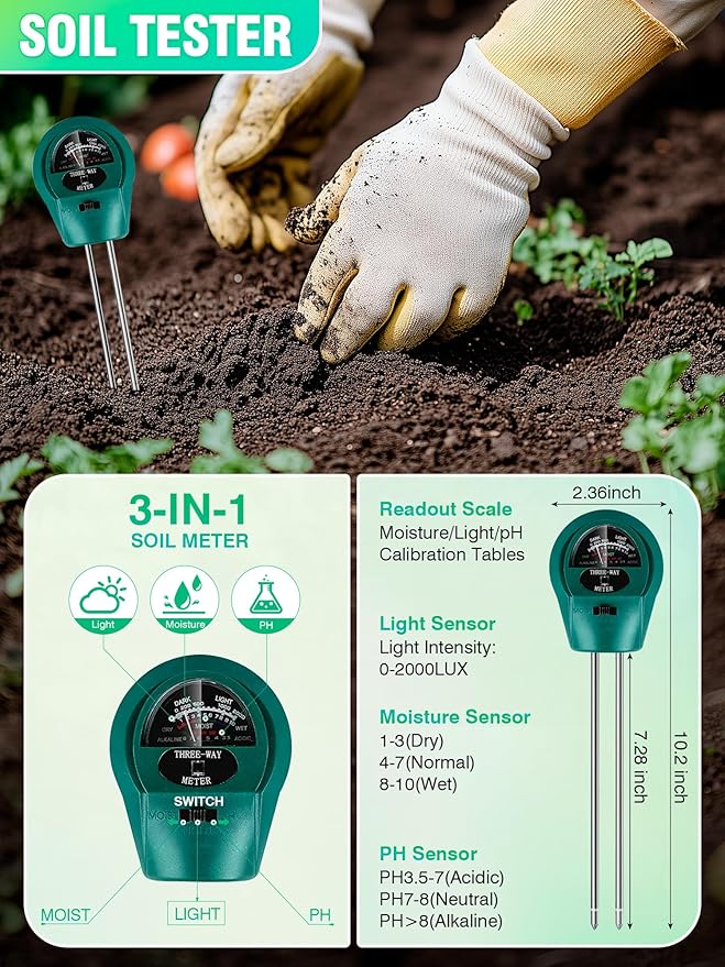 Seed Starter Tray with Grow Lights and Heat Mat, 3-in-1 Soil Meter, 80-Cell Seed Growing Tray, Germination & Plant Propagation Station for Indoor Plants 2-Pack - Image 6