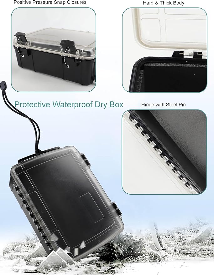 Avlcoaky Waterproof Box Dry Box Waterproof Containers Watertight Storage Box Dry Box Waterproof for Boat Kayak Dry Storage Box - Image 6