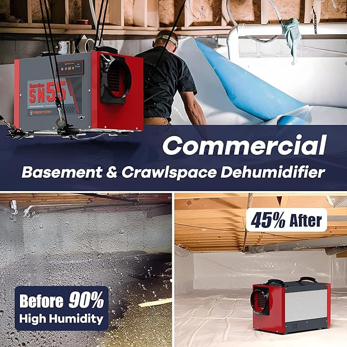 Abestorm Hanging Kits for Crawl Space & Basement Dehumidifiers, Easy Way to Raise and Lower dehumidifier, Helps reduce noise and vibration of the unit - Image 3