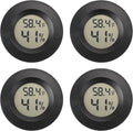 Mini Hygrometer Digital Thermometer Humidity Meter Hygrometer Thermometers Indoor/Outdoor Humidity Monitor Reptile Thermometer for Greenhouse Garden Cellar Fahrenheit(℉)/ Celsius(℃) 4 Pack by SerundoAuto