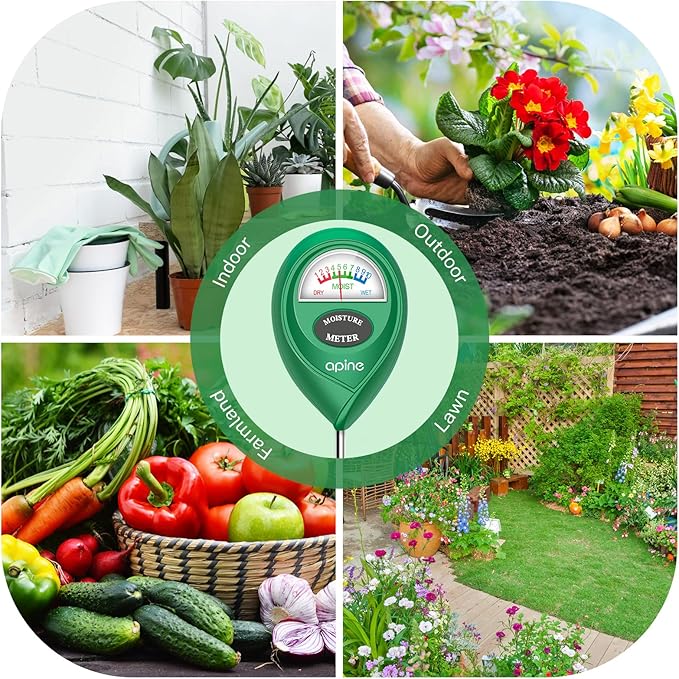 apine Soil Moisture Meter,Plants Moisture Meter,Plant Water Meter for Indoor/Outdoor Plants,Hydrometer for Plants（Green） - Image 6