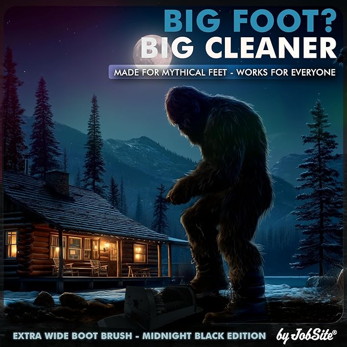 Midnight Black Boot Scrubber - Outdoor Shoe Scraper Brush - No Mount Shoe Cleaner - Sasquatch Sized - Image 6
