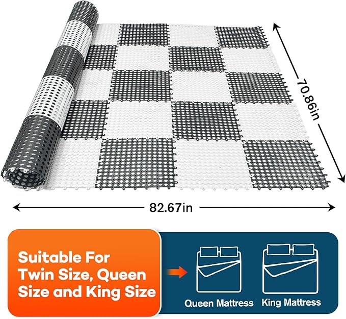 LILXIU Plastic Mattress Underlay 82.6 X 70.8 Inch RV Mattress Underlay Moisture Barrier Queen Size Under Mattress Ventilation for RV Boat Camper - Image 3