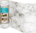 Smooth Top EasyLiner for Cabinets & Drawers - Easy to Install & Cut to Fit - Shelf Paper & Drawer Liner Non Adhesive - Non Slip Shelf Liner for Kitchen & Pantry - 12in. x 24ft. - Gray Marble by DuckBrand
