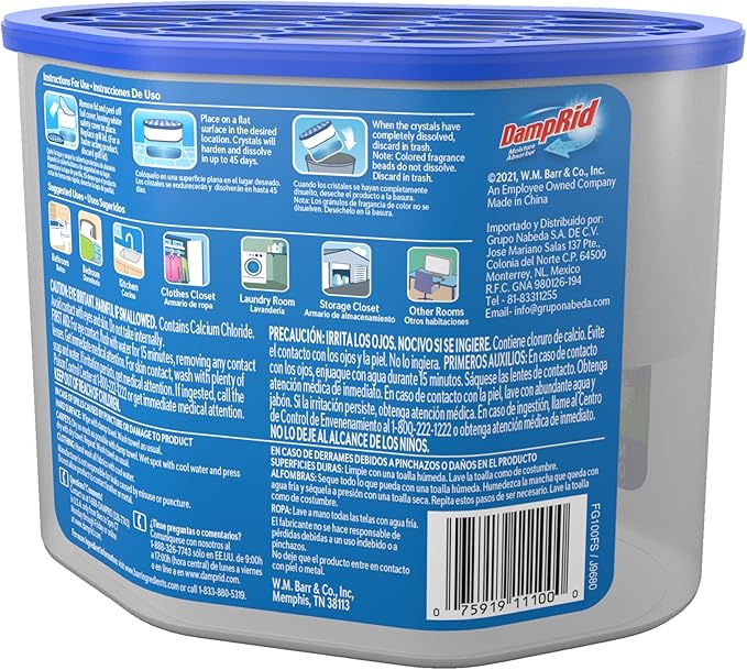 DampRid Fresh Scent Disposable Moisture Absorber, 10.5 oz., 3 Pack – Attracts & Traps Excess Moisture, Eliminates Musty Odors, Creates Fresher, Cleaner Air, White - Image 4