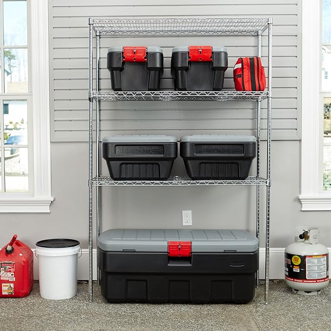 Rubbermaid ActionPacker️ 48 Gal with 8 Gal Containers Nested, Lockable Storage Bins, Industrial, Rugged Storage Container Bundle with Lids - Image 9