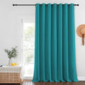 NICETOWN Peacock Teal Blackout Curtains for Bedroom/Living Room 132 Inch Length - Thermal Insulated Room Darkening Grommet Top Window Curtains (100 by 132 - Inch, 1 Panel) by NICETOWN