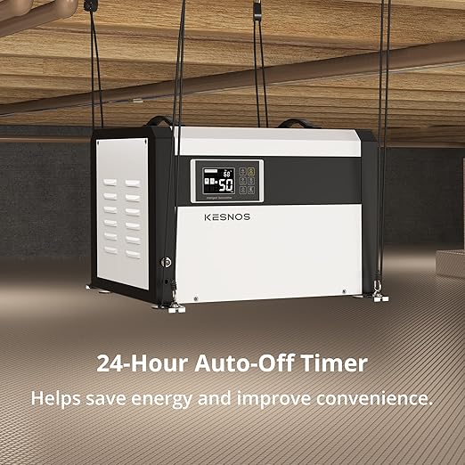 Kesnos Large Commercial Dehumidifier 158 Pints with Pump and Drain Hose for Space up to 7500 Sq. Ft. - 24 Hr Timer Ideal for Basements, Industrial Space, Crawlspace - Includes Remote Control - Image 4