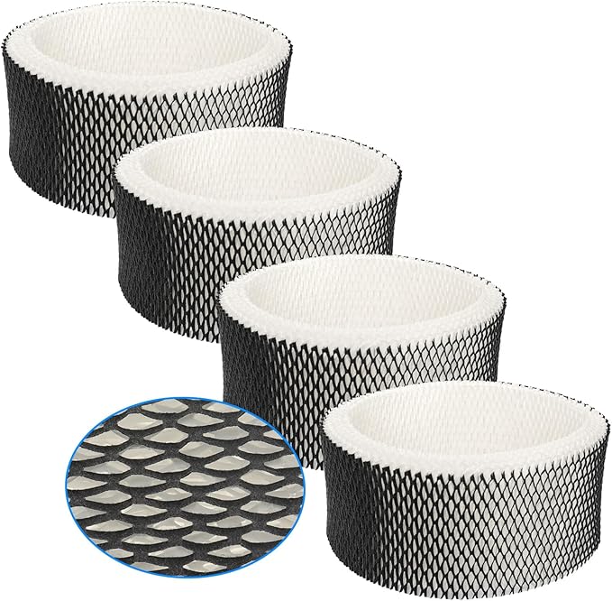 Podoy HWF62 Humidifier Filter Compatible with Holmes Sunbeam Humidifier Filter A, Replace HWF62 HWF62CS HWF62D SCM1100 SCM1701 SCM1702 SCM1762 SF212 HM1300 HM1761 (4 Pack) by PodoyDirect