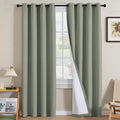 H.VERSAILTEX Linen Curtains 100% Blackout Curtains for Bedroom 108 inch Long Full Light Blocking Nature Linen Blended Window Curtains for Living Room Nickel Grommet (2 Panels, Heathered Dried Sage) by HVERSAILTEX