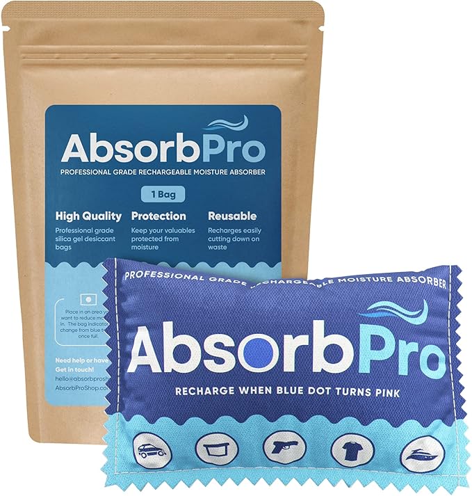 Rechargeable Dehumidifier Bag 1-Pack - 100g Reusable Moisture Absorbers - Silica Gel Packets for Bins, Totes, Gun Safe, Food Storage, Clothes, Cars, and Boats - Image 8