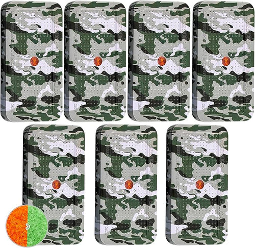 100 Gram Gun Safe Dehumidifier, Pack of 7 Camouflage Pattern Reusable Silica Gel Packets Desiccant, Moisture Absorbers Dehumidifiers for Room, Bathroom, Basement (Orange to Green) by Wisesorb
