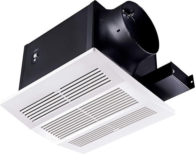 Tech Drive Bathroom Ventilation and Exhaust Fan with Humidity sensor,110CFM 0.8 Sones with 6inch Duct by TechDrive