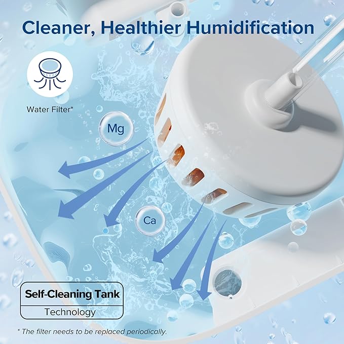 LEVOIT OasisMist 1000S (10L) Smart Humidifier for Home Large Room Bedroom, Last 100 Hours Suitable for Indoor Plant, Cover up to 600ft², Easy Top Fill, Remoter & Voice Control, Auto Mode, Quiet, White - Image 8