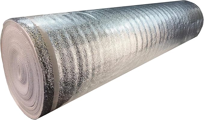 600Sq ft. AMERIQUE Premium 3 mm Thick Flooring Underlayment Padding with Tape & Vapor Barrier 3 in 1 Heavy Duty Foam Silver/Chrome - Image 3