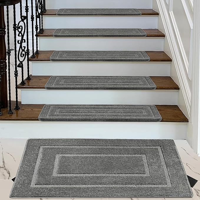 PURE ERA Carpet Stair Tread Landing Mat Tape Free Self Adhesive Non Slip Skid Resistant Indoor Doormat Area Rug Floor Mat for Kitchen Bathroom Workstations Washable 2' X 3' - Image 2