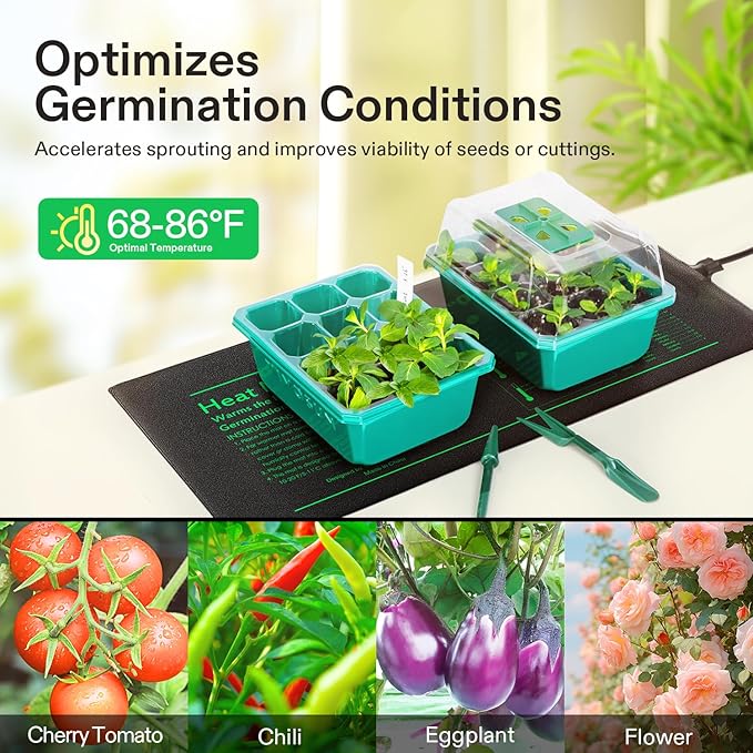 VIVOSUN 2-Pack 48" x 20.75" Durable Waterproof Seedling Heat Mat, UL & MET-Certified Warm Hydroponic Heating Pad for Germination, Indoor Gardening, Greenhouse - Image 5