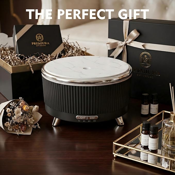 500ML Essential Oil Diffuser: Ultrasonic Aroma Diffuser with Remote Control for Spa Hotel Yoga Room - Humidifier for Bedroom with 7-Color Night Lights & Auto Shut-Off for Nursery/Women Home Relaxation - Image 7