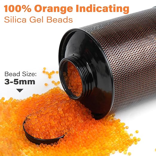 LotFancy Silica Gel Desiccant Dehumidifier for Gun Safe, 750 Grams Indicating Silica Gel Beads Canister, Reusable Moisture Absorber - Image 3