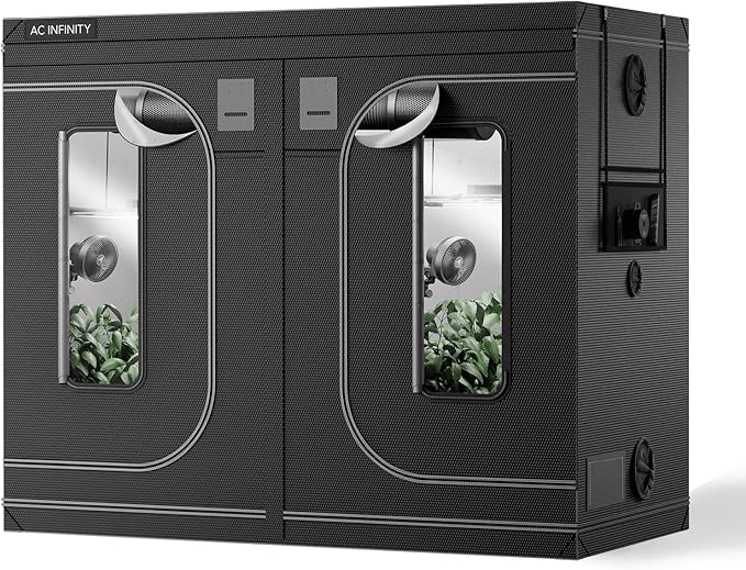 AC Infinity CLOUDLAB 894, Advance Grow Tent 8x4, Thickest 1" Poles, 2000D Mylar Canvas, Lab-Tested Highest Reflectivity, Largest Zipper Window, Controller Mount Plate, 96" x 48" x 80" Indoor Growing by ACInfinity