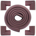 M2cbridge L Shape Extra Thick Furniture Table Edge Protectors Foam Guard 6.5 Ft (Brown with 4 Corners) by M2cbridge