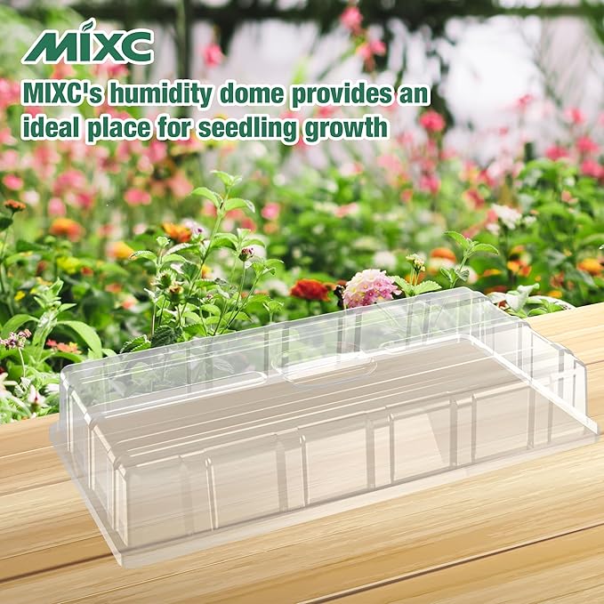 MIXC 10 Pack Humidity Dome 3.6" Extra Strength, Clear Seed Starter Dome 1020 Tray Covers Humidifying and Insulating for Greenhouse Germination and Garden Growing - Image 6