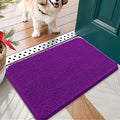 OLANLY Dog Door Mat for Muddy Paws 30x17, Absorbs Moisture and Dirt, Absorbent Non-Slip Washable Doormat, Quick Dry Chenille Mud Mat for Dogs, Entry Indoor Entryway Carpet for Inside Floor, Purple by OLANLY