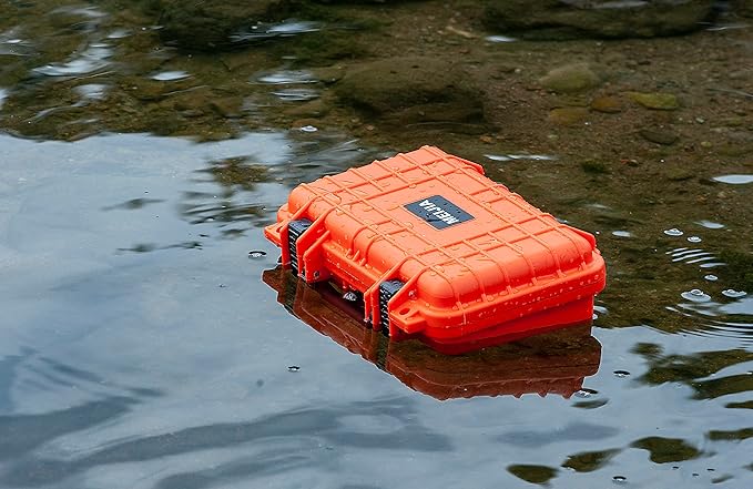 MEIJIA Portable All Weather Waterproof Protective Hard Case, Small Camera Case,Dry Case with Customizable Foam,Fit Use of Drones, Camera,Equipments, 11.65 ”x8.35”x3.78” - Image 6