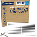 26x10 Inch (Duct Opening) Air Return Vent Cover Decorative – Premium Aluminum AC Vent Cover for Ceiling & Wall, Rustproof Grille, Ideal for Home HVAC Grille, Durable & Easy to Install by ACLAMINAIRE by LAMINAIRE