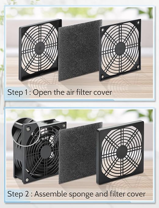 Wathai 120mm x 38mm 4 Inch Small Exhaust Fan 12V Duct Fan with Speed Control, Fume Extractor for Paint Booth, Soldering, Laser Engraving, Greenhouse Ventilation - Image 8