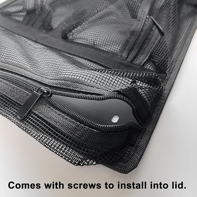 LAFENLIN Lid Organizer for Pelican 1510 Case, 5 Mesh Pockets Storage Organizer, Fits Camera Cases, Diving Dry Boxes, Hard Cases & Toolboxes – Includes Screws & Hook and Loop Strap, Durable, Shockproof - Image 4