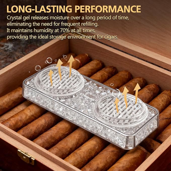 Pre-Filled Cigar Humidifier, Cigar Crystal Gel Humidifier, Suitable for Cigar Boxes and Cigar Cabinets, Maintains Ideal Humidity at 70% and Keeps Cigars Fresh, Cigar Accessories - Image 4