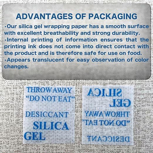 Silica Gel Packets with Color Indicating, 2 Gram [500 Packs] Desiccant Packs for Moisture Control, Moisture Absorbers, Food Grade Silica Packets with Indicator Beads - Image 2