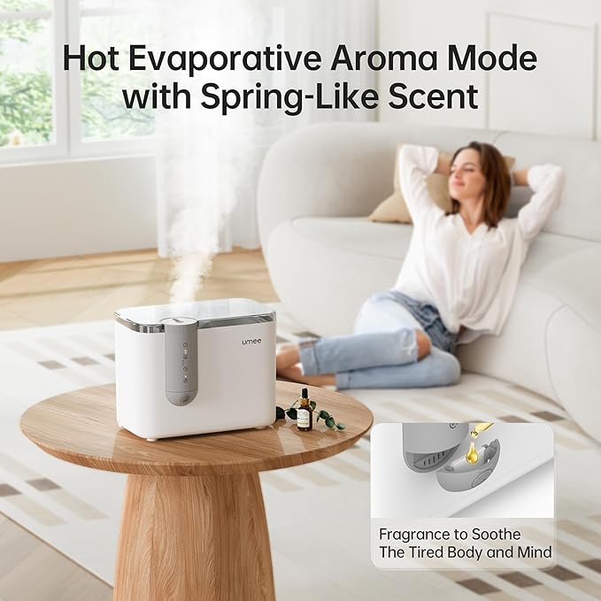 Humidifiers for Bedroom, Top Fill 4L Supersized Cool Mist Humidifier with Oil Diffuser and Nightlight, 32H Runtime, Quiet Ultrasonic Humidifiers for Home, Large Room, Baby Nursery and Plants - Image 6