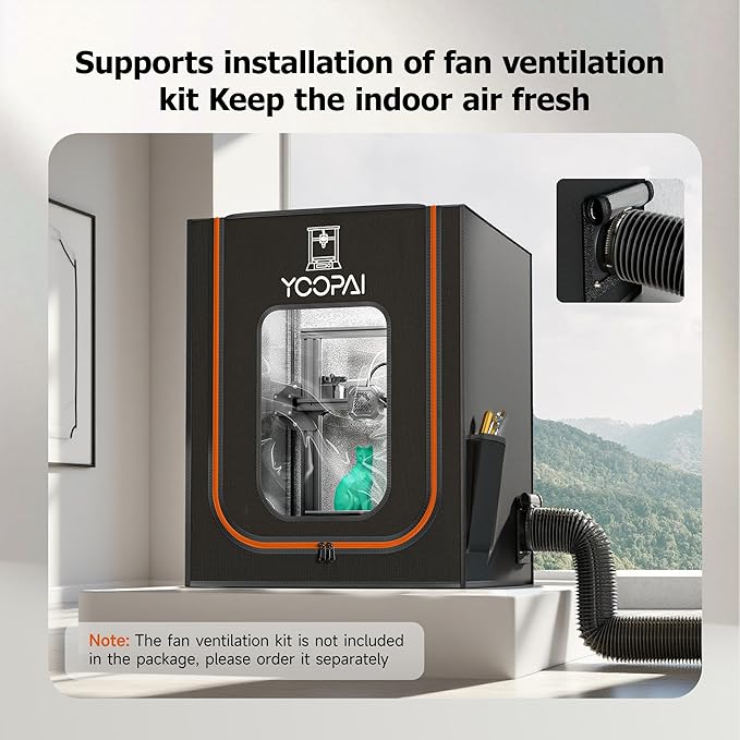 3D Printer Enclosure with LED Light, Fireproof Dustproof Tent Constant Temperature Protective Cover for Ender3 Max Neo/Ender3 S1 Plus/Ender 5/ Pro/Plus/Neptune 4 Plus/CR-10/10S PRO10 Mini/CR-X, Large - Image 7