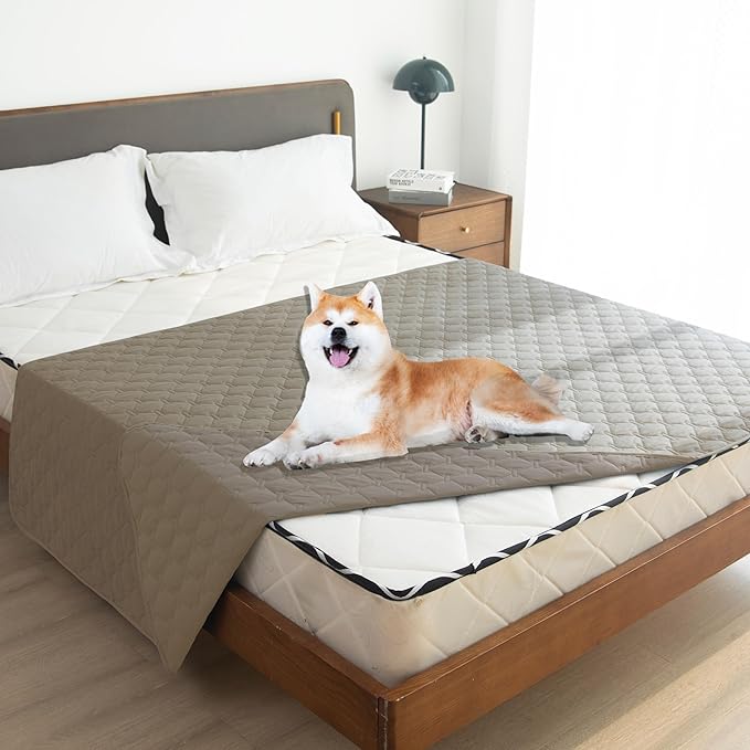 gogobunny 3X Stronger Waterproof Pet Blanket, Scratch Proof Furniture Protector for Dogs Cats, Reversible Cover 82x120 Inch, Dark Stone - Image 4