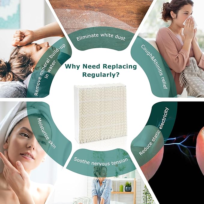 TOMOON 1043 Super Wick Humidifier Filter - Replacement for Essick Air Aircare 831000 EP9500 EP9800 836000HB and Spacesaver 800 8000 Series humidifier - Image 6