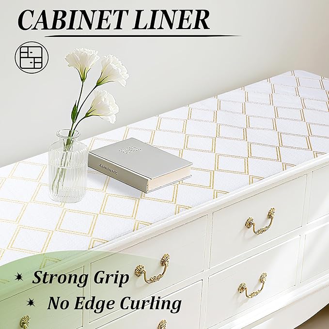 Shelf Liners for Kitchen Cabinets Non-Adhesive 12 Inch X 20 Ft Cabinet Liner Waterproof Dresser Drawer Liner Non Slip Shelf Paper for Kitchen Bathroom Closet Refrigerator Cupboard Pantry - Image 8