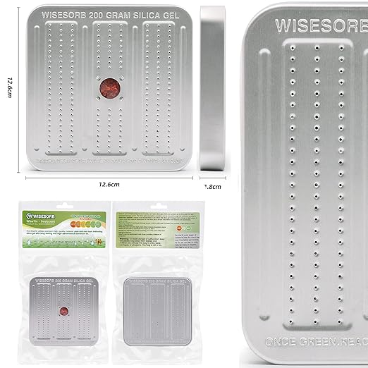 200 Gram Gun Safe Dehumidifier, Reusable Silica Gel Dehumidifier, Indicating Silica Gel Desiccant Canister (Orange to Green) - Image 2