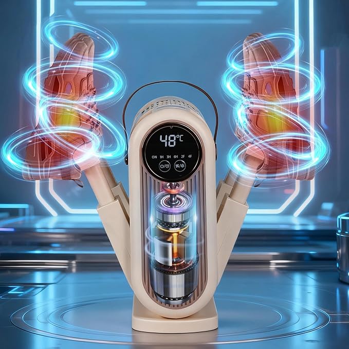 Boot and Shoe Dryer - Portable Handheld Dryer for Sneakers, Gloves and Socks, Fast Drying, Adjustable Timer, Energy Saving, Can Add Rose Salt to Help Reduce Odor - Image 6