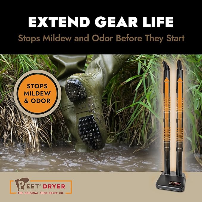 PEET, Wader, Electric Shoe Dryer with 2 Sets of 12" Extensions, Effective Drying for Waders, Tall Boots & Outdoor Gear, Made in USA - Image 6