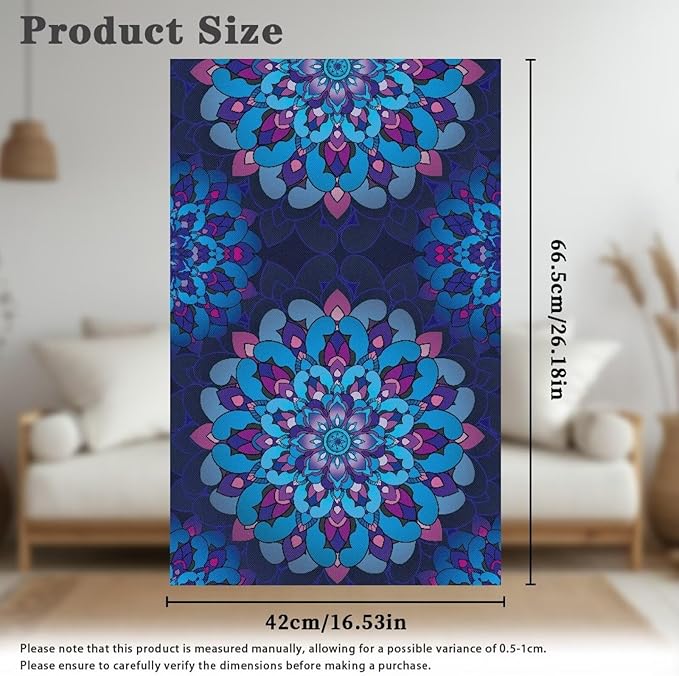 Mandala Pattern Headrest Cover for Recliner Machine Washable Fabric Headrest Sofa Cover Non-Slip Couch Protector Suitable for Theater Bedroom Living Room Office Daily Decor - Image 6