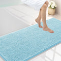 Smiry Luxury Chenille Bathroom Rugs 59x24, Extra Soft and Absorbent Shaggy Bath Mat, Machine Washable, Non-Slip Plush Carpet Runner for Tub, Shower, and Floor, Home Decor Accessories, Sky Blue by Smiry