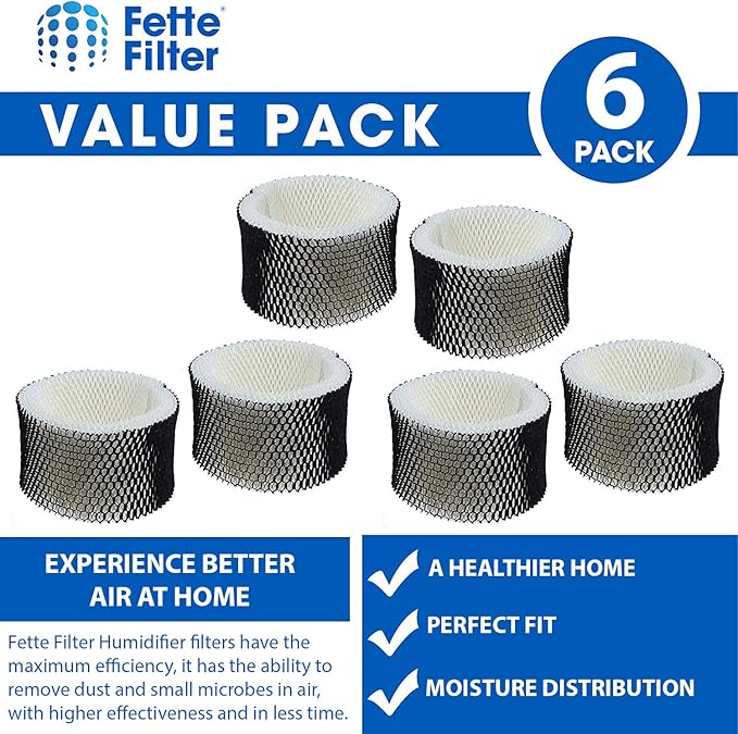 Fette Filter - Humidifier Filter Compatible with Holmes HWF62 & HWF62CS, Filter A (Pack of 6) - Image 2