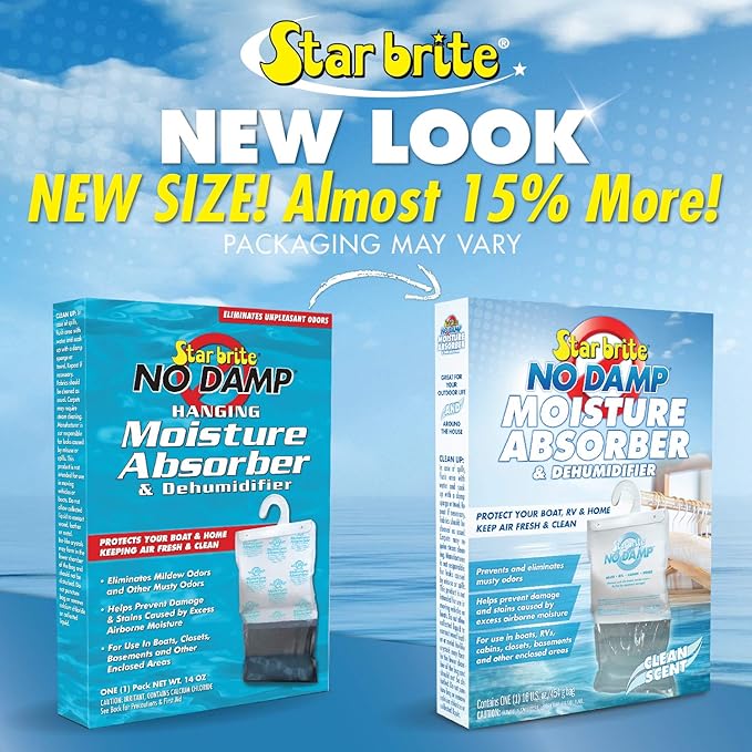 STAR BRITE No Damp Moisture Absorber & Dehumidifier Hanging Bag - Simple, Portable, Humidity Control for Boats, RVs, Seasonal Homes & More - Prevent Odor & Moisture Damage - 16 OZ (085470) - Image 6