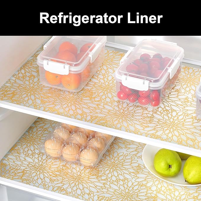 Cooyes Shelf Liner Drawer Liners, Shelf Liners for Kitchen Cabinets, Non-Adhesive Cabinet Liner, EVA Waterproof Non-Slip Refrigerator Liners for Kitchen Drawers（23.6" W x 118" L） - Image 5