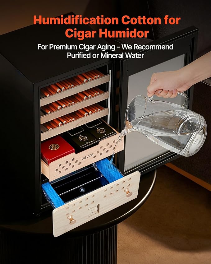 VEVOR Cigar Humidor Humidifier Replacement Filter, 2 Packs Humidifying Pad Compatible with JC-60/JC-70 Cigar Humidor Water Tank, 3D Multi-Layer Honeycomb Mesh, Cut-to-Fit for Your Humidor - Image 2