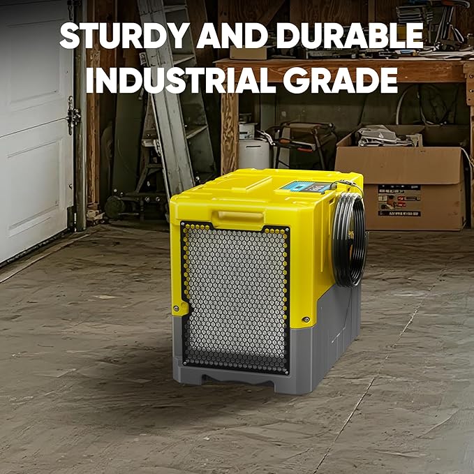 190Pints High Efficiency Commercial Dehumidifier for Basements-6000 Sq.Ft. Industrial Grade Dehumidifiers with Pump & Drain Hose for Crawl Spaces Water Damage Restoration-Auto Defrost, Memory Starting - Image 9